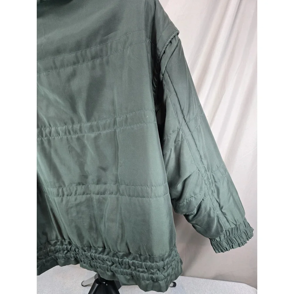 vintage London Fog‎ green bomber jacket with a quilted design & collar Large L